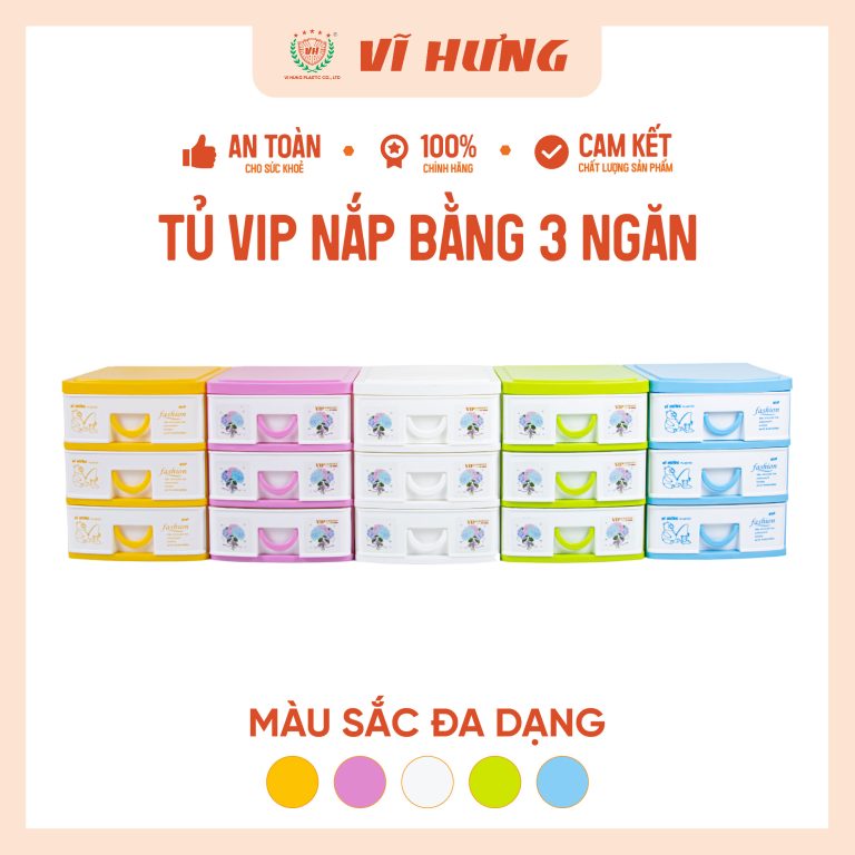 Tủ VIP nắp bằng 3 ngăn 9151