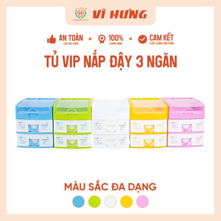 Tủ VIP nắp đậy 3 ngăn 9154