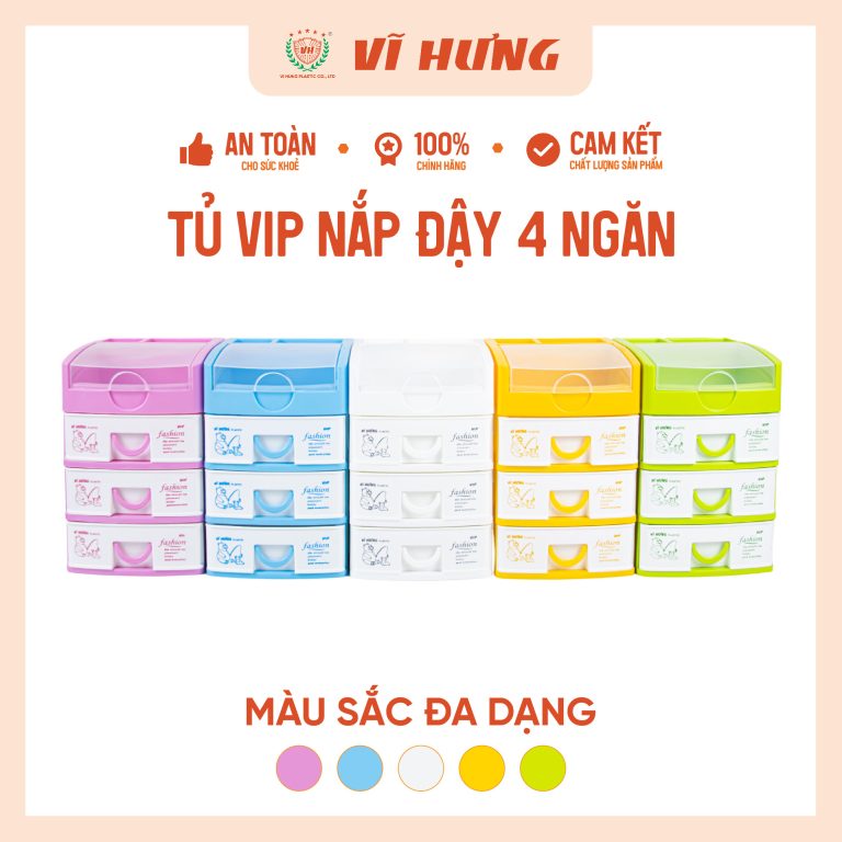 Tủ VIP nắp đậy 4 ngăn 9155