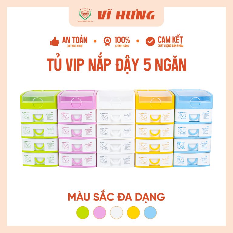 Tủ VIP nắp đậy 5 ngăn 9156
