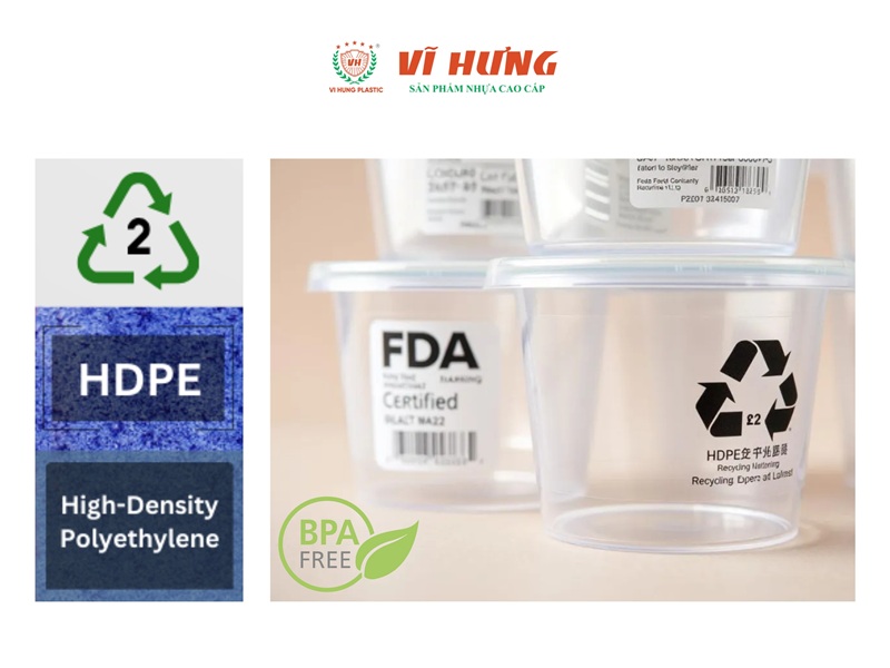 HDPE hoàn toàn an toàn khi sử dụng hàng ngày