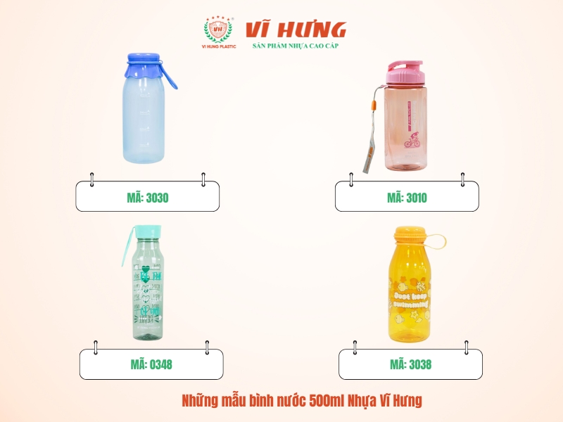 mẫu bình nước 500ml 