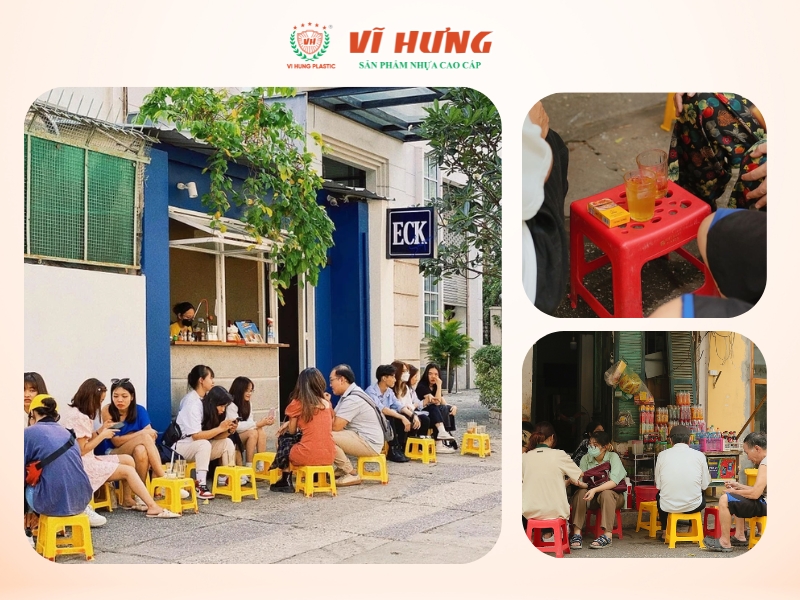 Ghế nhựa lùn giá rẻ nhựa Vĩ Hưng
