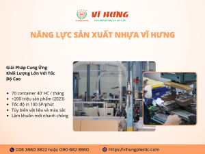 Năng lực sản xuất của Nhựa Vĩ Hưng