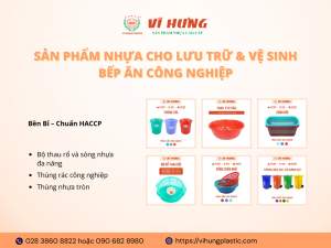 sản phẩm nhựa cho bếp ăn công nghiệp