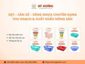 sọt, cần xé, sóng nhựa cho thu hoạch và nông sản