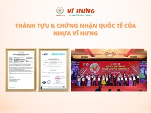 thành tựu chứng nhận của Nhựa Vĩ Hưng