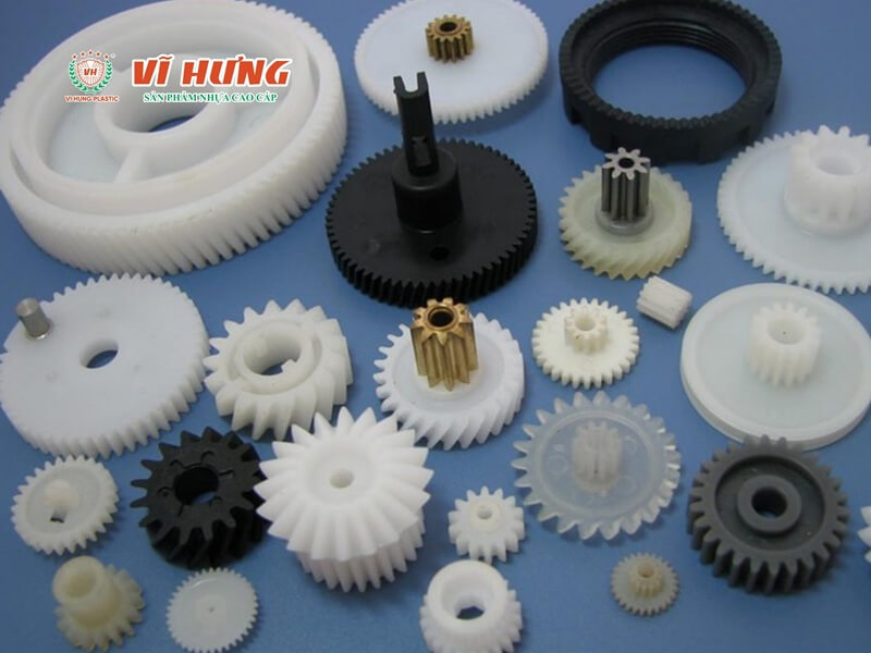 Các bánh răng nhựa kỹ thuật làm từ PA (Nylon) dùng trong cơ cấu truyền động máy móc