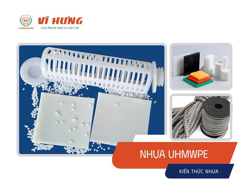 Tấm và chi tiết nhựa UHMWPE dùng trong cơ khí công nghiệp chịu mài mòn nặng