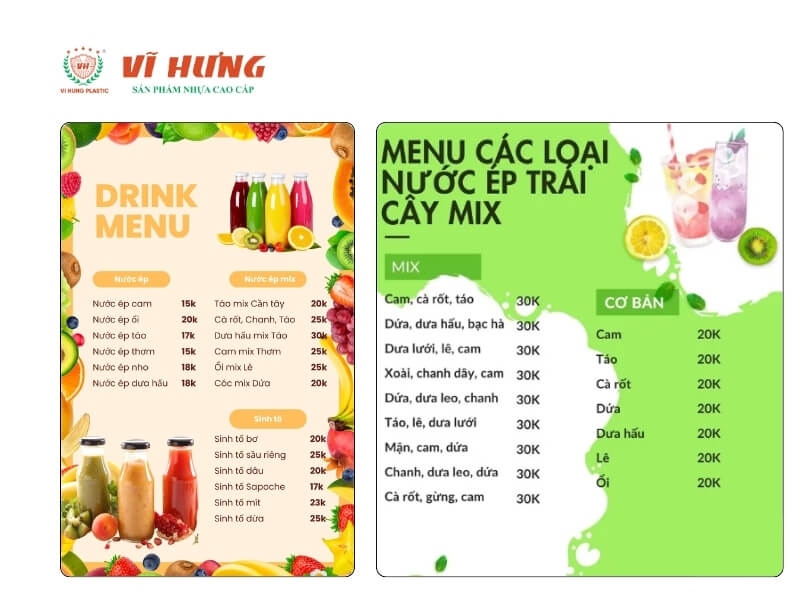 kinh doanh quán nước ép trái cây