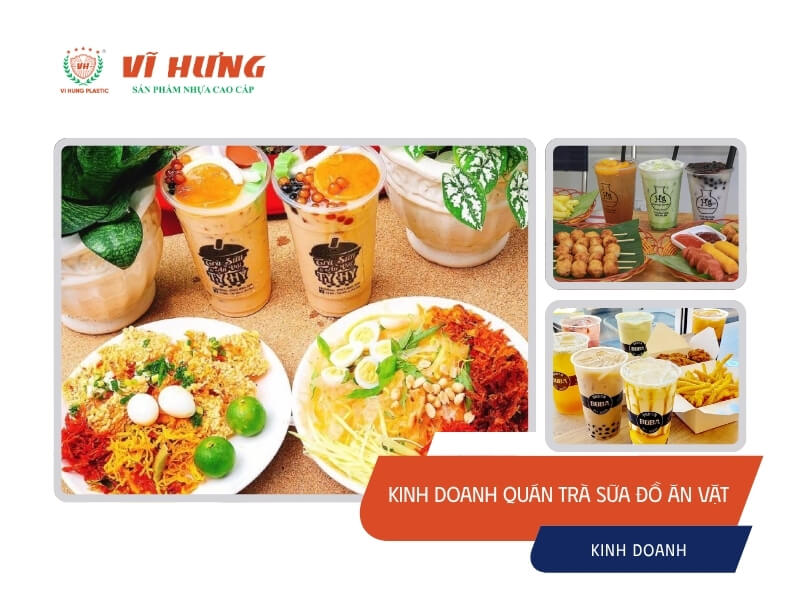 kinh doanh quán trà sữa đồ ăn vặt
