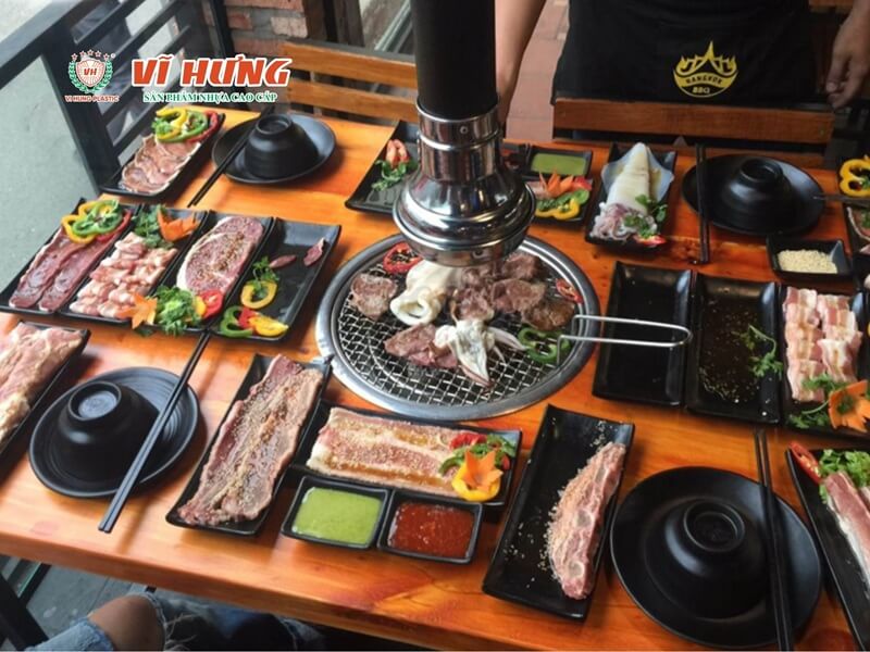 Buffet lẩu nướng không khói trong nhà