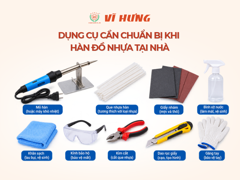 Các dụng cụ cần thiết khi hàn đồ nhựa