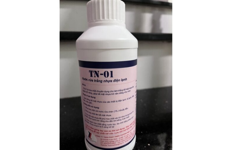 Cách tẩy trắng đồ nhựa bị ố vàng bằng dung dịch TN-01